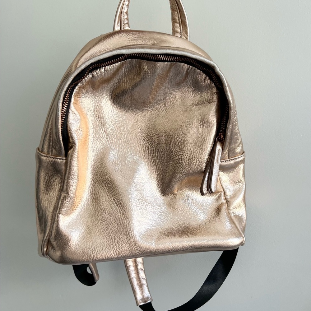 Skinny Dip Metallic Gold Backpack